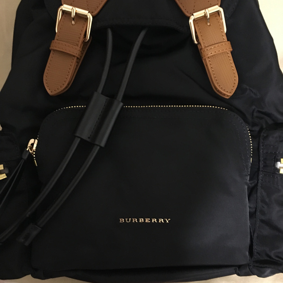 SOLD Burberry Medium Rucksack Nylon Leather - Picture 5 of 8